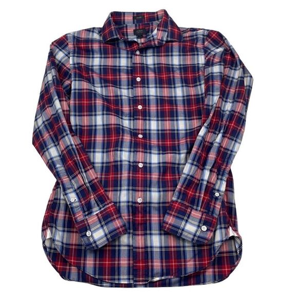 J. Crew Ludlow Plaid Button Down Up Shirt Blue Red Small - Picture 2 of 6